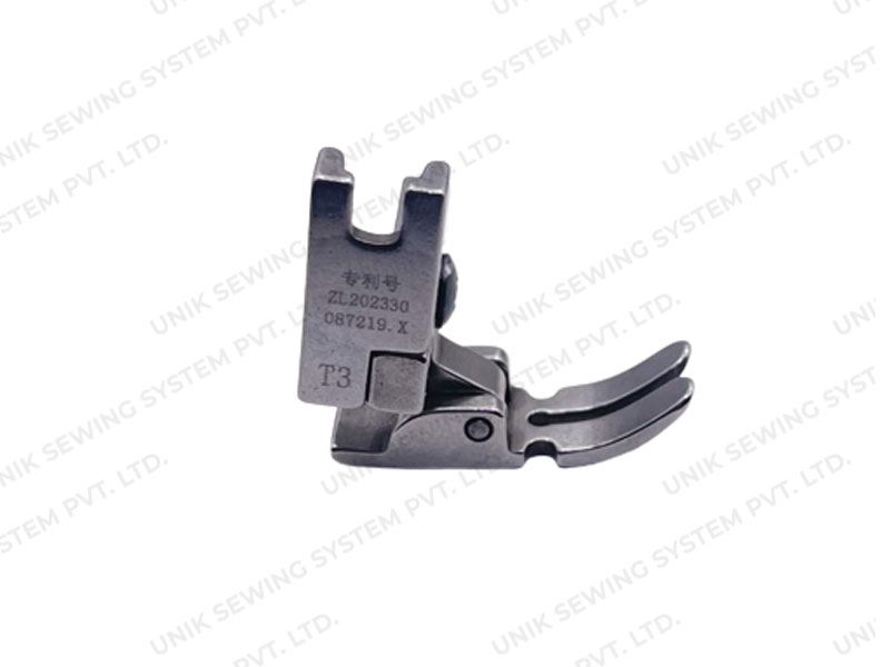 ADJUSTABLE GUIDE PRESSER FEET COMPATIBLE WITH FOLDERS